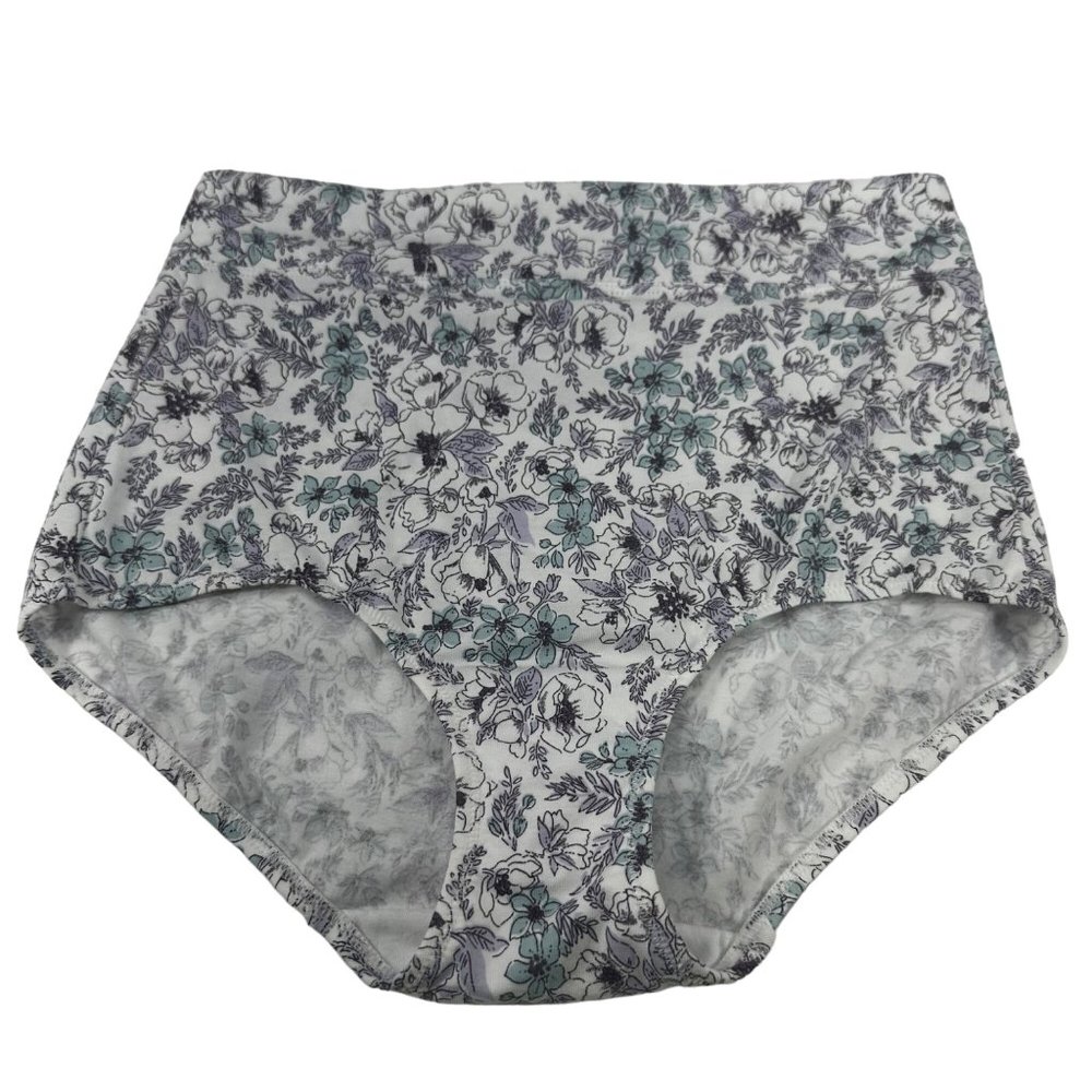 Warner's Women's Size 6 Medium Panty Brief Floral Multicolor New Without Tags